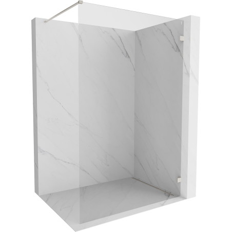 Mexen Lunar dušisein Walk-in paremal 130 x 200 cm, läbipaistev 8 mm, harjatud nikkel - 830-130-000-97-00-P