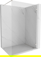 Mexen Lunar duschvägg Walk-in höger 150 x 200 cm, transparent 8 mm, borstad nickel - 830-150-000-97-00-P