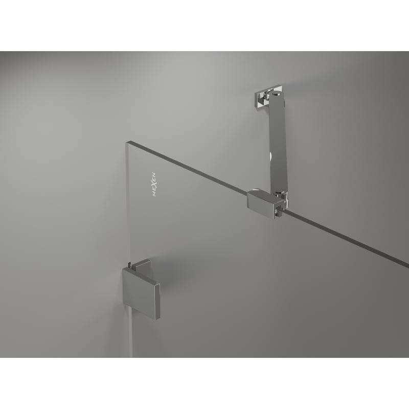 Mexen Lunar left hinged shower door 115 cm, transparent, chrome - 834-115-000-01-00-L