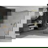 Mexen Kioto vrijstaande douchewand 120 x 200 cm, zwart frame 8 mm, goud- 800-120-002-50-70