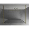 Mexen Kioto paroi de douche autoportante 120 x 200 cm, cadre noir 8 mm, doré- 800-120-002-50-70