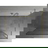 Mexen Kioto vrijstaande douchewand 120 x 200 cm, zwart frame 8 mm, goud- 800-120-002-50-70