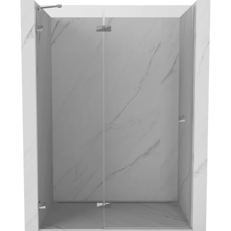 Mexen Lunar puertas de ducha abatibles izquierda 130 cm, transparente, cromo - 834-130-000-01-00-L