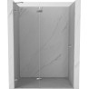 Mexen Lunar duššiuksed, vasakuksega, 130 cm, läbipaistev, kroom - 834-130-000-01-00-L