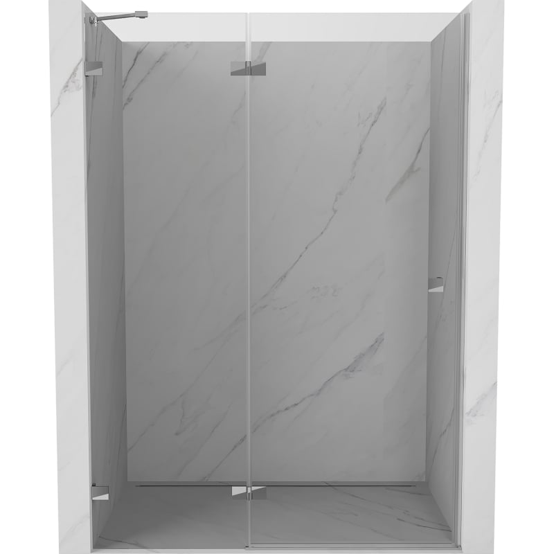 Mexen Lunar drzwi prysznicowe uchylne lewe 135 cm, transparent, chrom - 834-135-000-01-00-L
