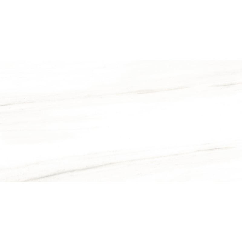 Mexen Lasa White glazed rectified porcelain, floor-wall tile 120 x 60 cm, gloss - TL103-120-060-00