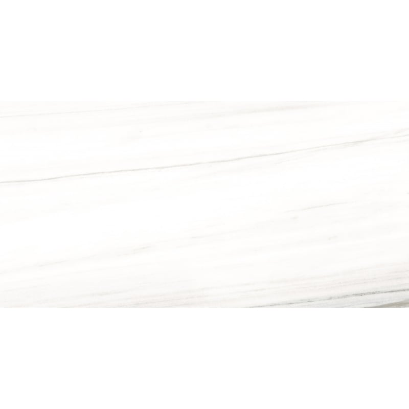 Mexen Lasa White glazed rectified porcelain, floor-wall tile 120 x 60 cm, gloss - TL103-120-060-00