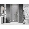 Mexen Lunar Left Hinged Shower Door 100 cm, Transparent, White - 834-100-000-20-00-L