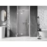 Mexen Lunar porte de douche battante gauche 115 cm, transparent, blanc - 834-115-000-20-00-L