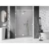 Mexen Lunar drzwi prysznicowe uchylne lewe 135 cm, transparent, białe - 834-135-000-20-00-L