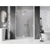 Mexen Lunar drzwi prysznicowe uchylne lewe 135 cm, transparent, białe - 834-135-000-20-00-L