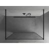 Mexen Kioto paroi de douche autoportante 120 x 200 cm, cadre noir 8 mm, noir - 800-120-002-70-70