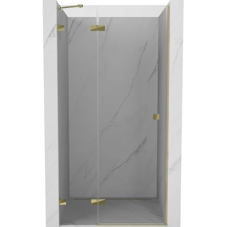 Mexen Lunar Duschdrehtür links 120 cm, transparent, gold - 834-120-000-50-00-L