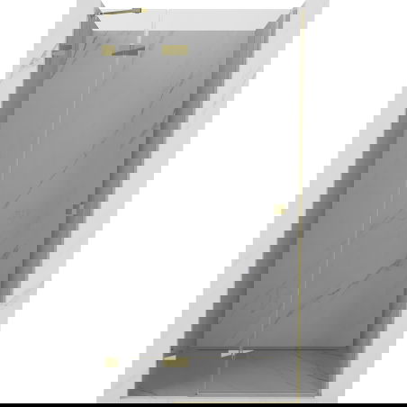 Mexen Lunar levi nagibni tuš vrata 120 cm, prozorna, zlata - 834-120-000-50-00-L