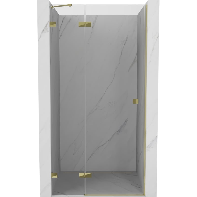 Mexen Lunar vasakukäeline duššiukse avaneb vasakule 125 cm, läbipaistev, kuldne - 834-125-000-50-00-L