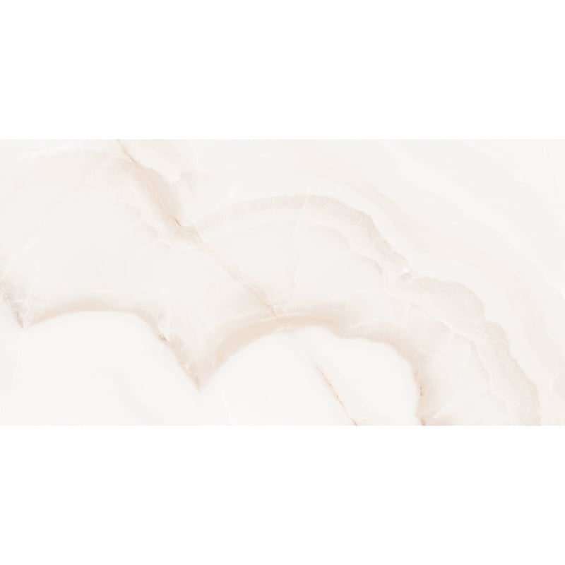 Mexen Onyx Grès blanc émaillé rect. G1, carreaux de sol et mur 120 x 60 cm, brillant - TL106-120-060-01