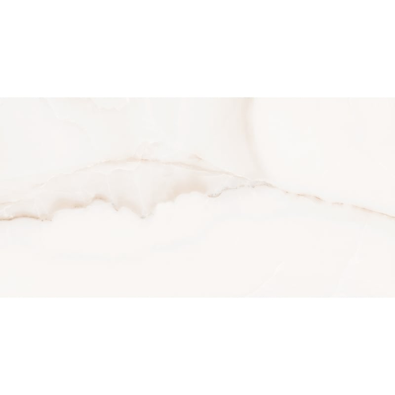 Mexen Onyx Grès blanc émaillé rect. G1, carreaux de sol et mur 120 x 60 cm, brillant - TL106-120-060-01