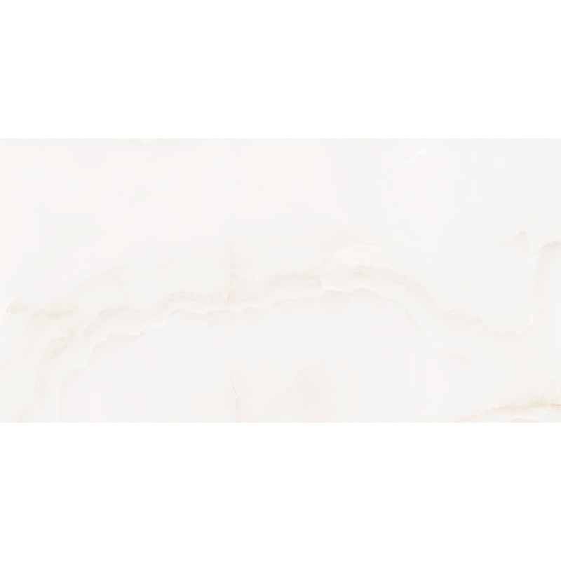 Mexen Onyx Grès blanc émaillé rect. G1, carreaux de sol et mur 120 x 60 cm, brillant - TL106-120-060-01