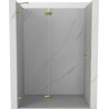 Mexen Lunar dušiuksed pöörduksed vasak 135 cm, läbipaistev, kuldne - 834-135-000-50-00-L