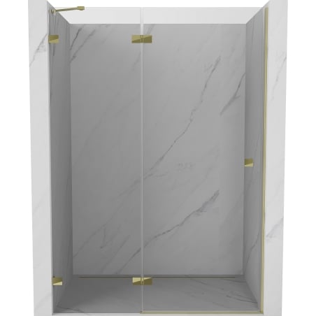 Mexen Lunar porte de douche pivotante gauche 140 cm, transparent, doré - 834-140-000-50-00-L