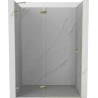 Mexen Lunar drzwi prysznicowe uchylne lewe 140 cm, transparent, złote - 834-140-000-50-00-L
