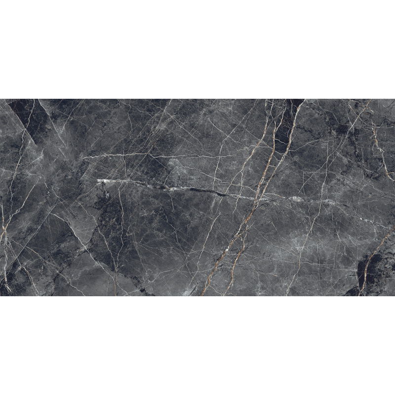 Mexen Eternity Nero glasiertes Feinsteinzeug rek. G1, Boden- und Wandfliese 120 x 60 cm, Glanz - TL112-120-060-02