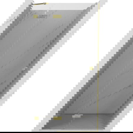 Mexen Lunar douchedeur openslaand links 95 cm, transparant, goud geborsteld - 834-095-000-55-00-L