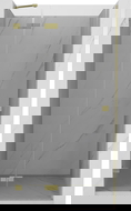 Mexen Lunar douchedeur links naar buiten draaiend 115 cm, transparant, geborsteld goud - 834-115-000-55-00-L