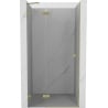 Mexen Lunar drzwi prysznicowe uchylne lewe 120 cm, transparent, złote szczotkowane - 834-120-000-55-00-L
