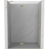 Mexen Lunar drzwi prysznicowe uchylne lewe 130 cm, transparent, złote szczotkowane - 834-130-000-55-00-L