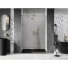 Mexen Lunar drzwi prysznicowe uchylne lewe 135 cm, transparent, złote szczotkowane - 834-135-000-55-00-L