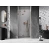 Mexen Lunar left hinged shower doors 80 cm, transparent, rose gold - 834-080-000-60-00-L