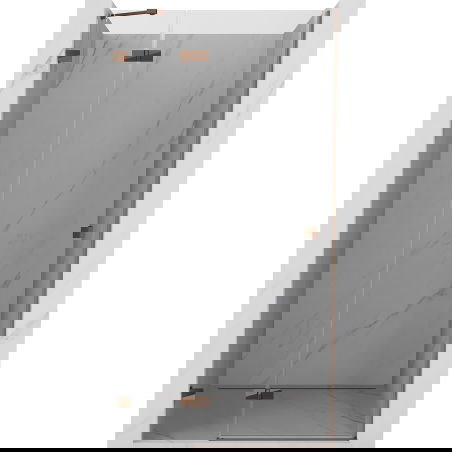 Mexen Lunar puertas de ducha abatibles izquierda 100 cm, transparente, oro rosa - 834-100-000-60-00-L