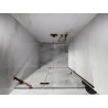 Mexen Lunar dušinurgaukse vasak, 110 cm, läbipaistev, roosa kuld - 834-110-000-60-00-L
