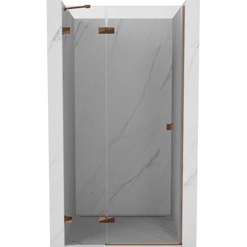 Mexen Lunar, Schwingtür, Dusche, links, 115 cm, transparent, Roségold - 834-115-000-60-00-L