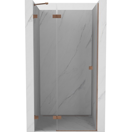 Mexen Lunar dušiukse vasak 70 cm, läbipaistev, harjatud vask - 834-070-000-65-00-L