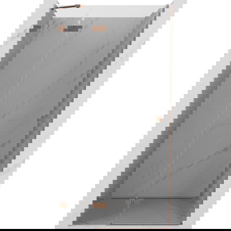 Mexen Lunar Duschglastür, schwenkbar, links 90 cm, transparent, gebürstetes Kupfer - 834-090-000-65-00-L