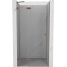 Mexen Lunar left hinged shower door 105 cm, transparent, brushed copper - 834-105-000-65-00-L