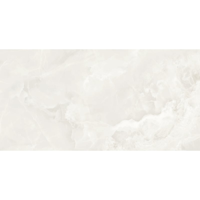 Mexen Valga Bianco glazed rectified porcelain, floor-wall tile 120 x 60 cm, gloss - TL122-120-060-01