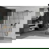 Mexen Kioto freistehende Duschwand 100 x 200 cm, schwarzes Gitter 8 mm, schwarz - 800-100-002-70-77