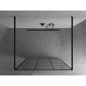 Mexen Kioto ścianka prysznicowa wolnostojąca 110 x 200 cm, czarna kratka 8 mm, czarna - 800-110-002-70-77
