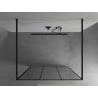Mexen Kioto freestanding shower wall 120 x 200 cm, black grid 8 mm, black - 800-120-002-70-77