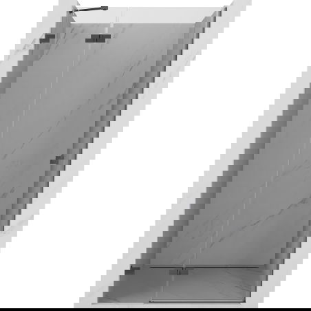 Mexen Lunar Duschdrehtür links 75 cm, transparent, gebürstet in Gun Gray - 834-075-000-66-00-L