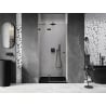 Mexen Lunar drzwi prysznicowe uchylne lewe 80 cm, transparent, gun gray szczotkowany - 834-080-000-66-00-L