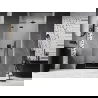 Mexen Lunar draaideur douchedeur links 85 cm, transparant, geweerd grijs geborsteld - 834-085-000-66-00-L