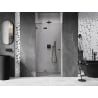 Mexen Lunar Left Hinged Shower Door 95 cm, Transparent, Brushed Gun Gray - 834-095-000-66-00-L