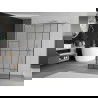 Mexen Kioto freistehende Duschwand 100 x 200 cm, schwarzes Muster 8 mm, Chrom - 800-100-002-01-78