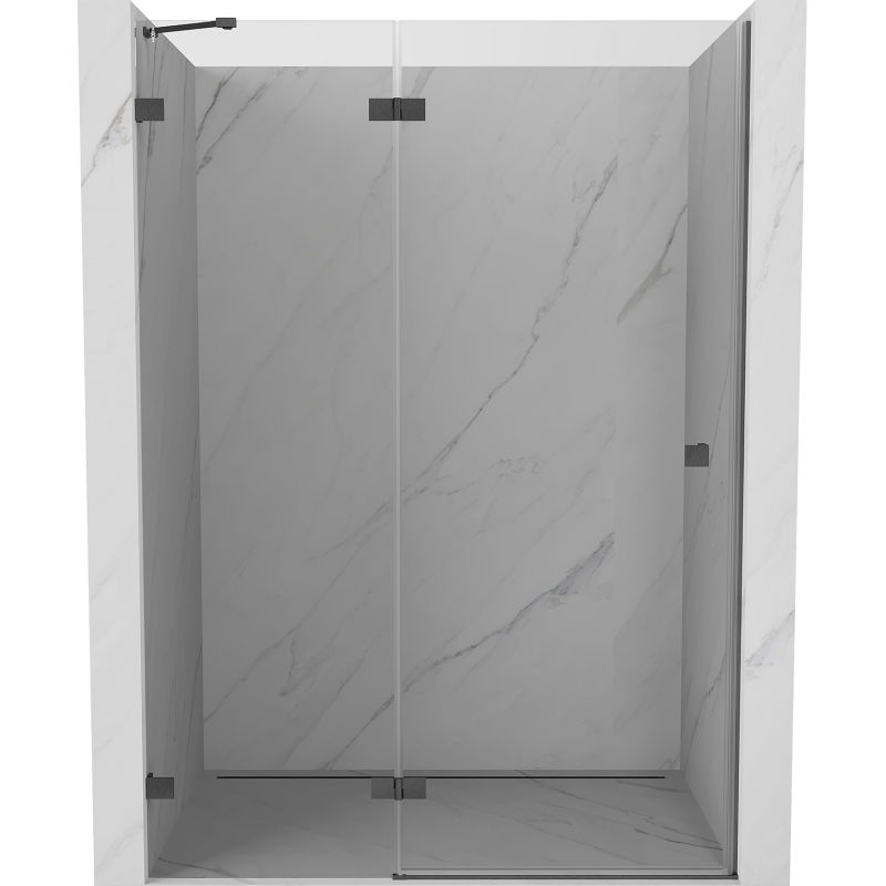 Mexen Lunar Duschpendeltür links 135 cm, transparent, gun gray gebürstet - 834-135-000-66-00-L