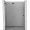 Mexen Lunar dušiuks vasakkõõb kõõd 135 cm, läbipaistev, püss hall harjatud - 834-135-000-66-00-L