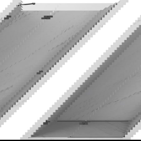 Mexen Lunar Pendeltür links 140 cm, transparent, gebürstet Gun Gray - 834-140-000-66-00-L